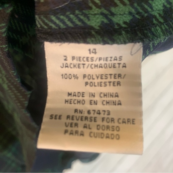 Danny & Nicole Green and Blue Plaid Blazer - Picture 8 of 9